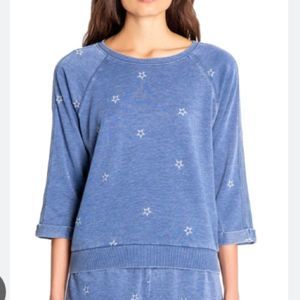 Womens P.J.Salvage Star Washed Sweatshirt Large